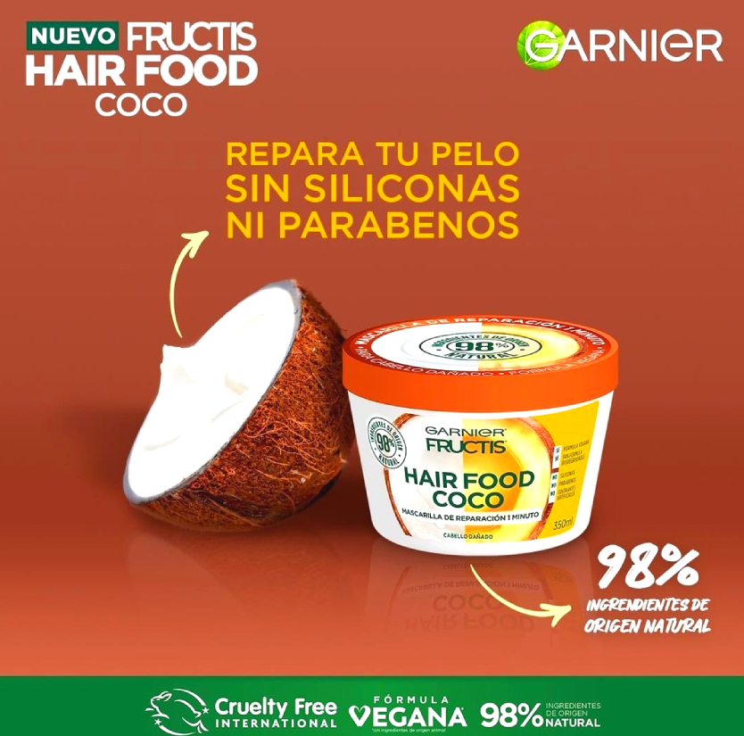 Garnier Fructis coco nourishing treat 1 minute Hair 3-in-1 Mask mascarilla 400ml tienda colombia onlineshoppingcenterg centro de compras en linea osc